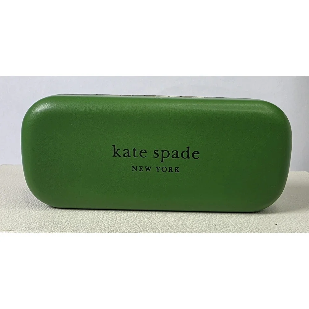 NEW KATE SPADE GREEN BLACK SMALL AUTHENTIC SUNGLASSES EYEGLASSES CASE ONLY Lux